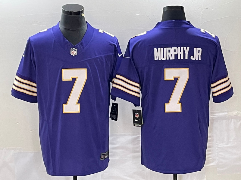 Men's Minnesota Vikings #7 Byron Murphy Jr. Purple 2023 F.U.S.E. Vapor Untouchable Limited Stitched Jersey